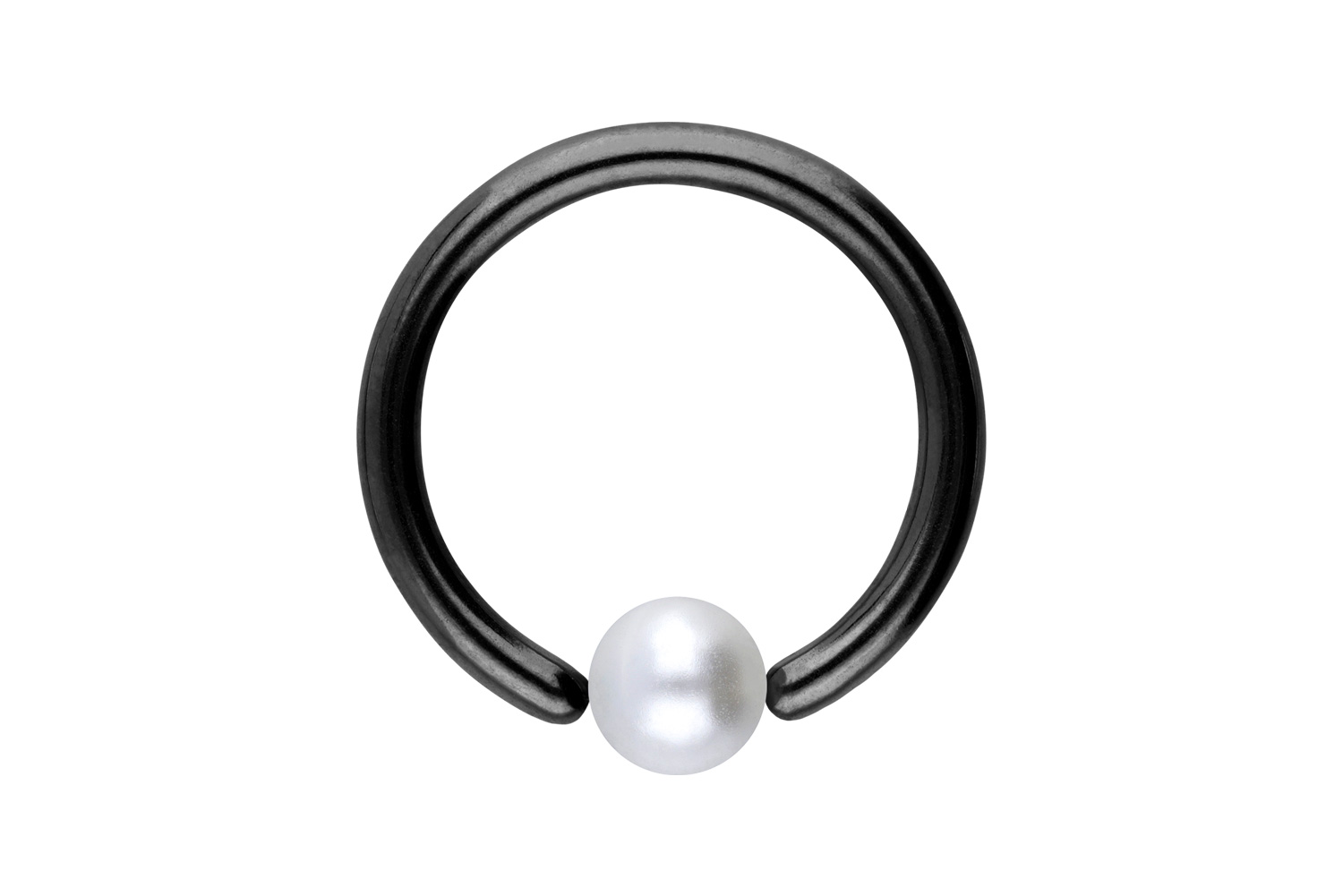 Titan Klemmkugelring Piercing SYNTHETISCHE PERLE